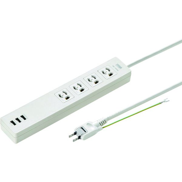 【メーカー在庫あり】 TAPF37U2 サンワサプライ(株) SANWA USB充電機能付きタップ TAP-F37U-2 JP店