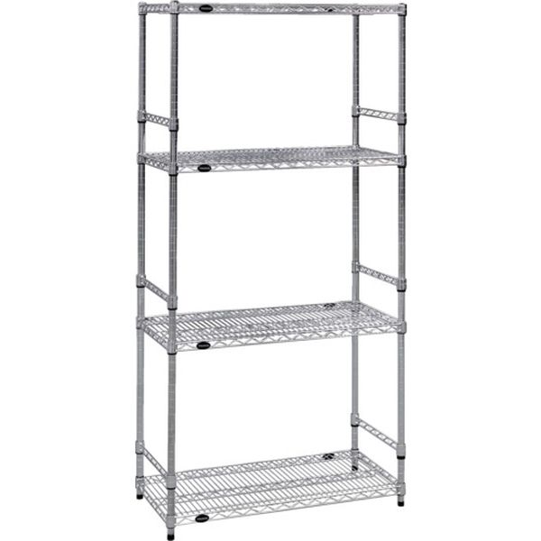 スチール製メッシュラック W905XD457XH1533 4段 サイドバー付 TMESDB5344 JP店