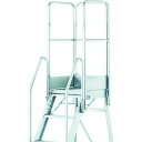 【メーカー在庫あり】 TDAD2101100TF 折りたたみ式作業用踏み台 高さ2.10m 高さ1100手すりフルセット付き TDAD-210-1100TF J...