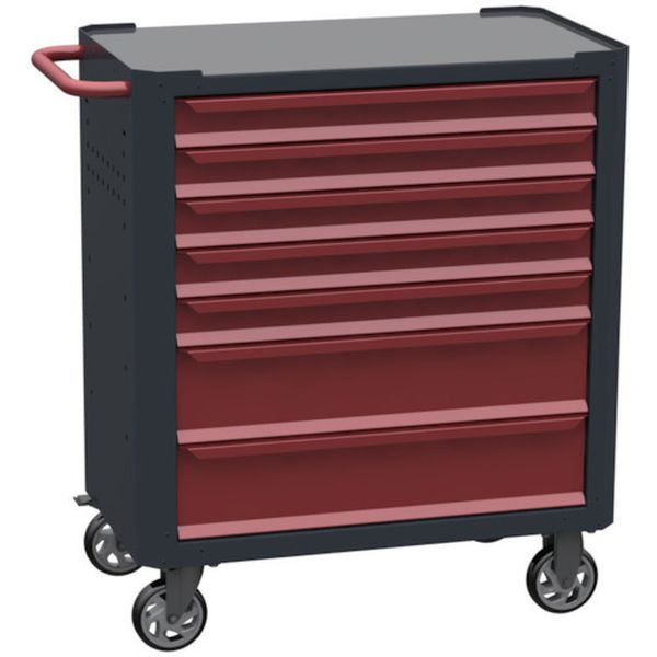 【メーカー在庫あり】 SORI社 SORI キャビネットワゴン 7000 7段 赤 800X450X950 7700R JP店