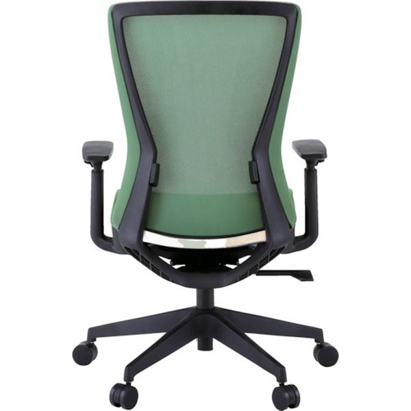 【メーカー在庫あり】 TMCCGR トラスコ中山(株) TRUSCO ハイバックメッシュチェア 肘付 グリーン TMCC-GR JP店 [2]