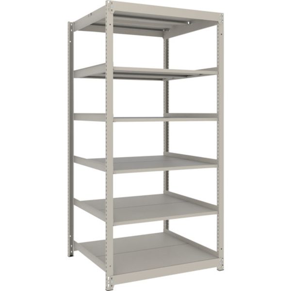 【メーカー在庫あり】 スチールラック 薄型ラック(耐荷重100Kg)900×875×H1800 6段単体 ネオグレー ネオグレー UL6396 JP店