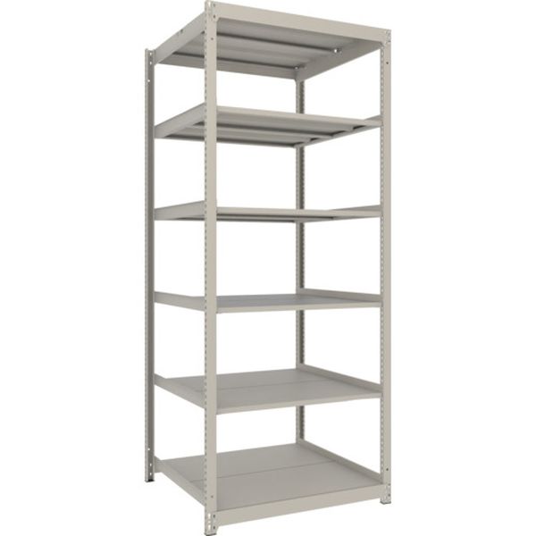 スチールラック 薄型ラック(耐荷重100Kg)1200×875×H2400 6段単体 ネオグレー ネオグレー UL8496 JP店