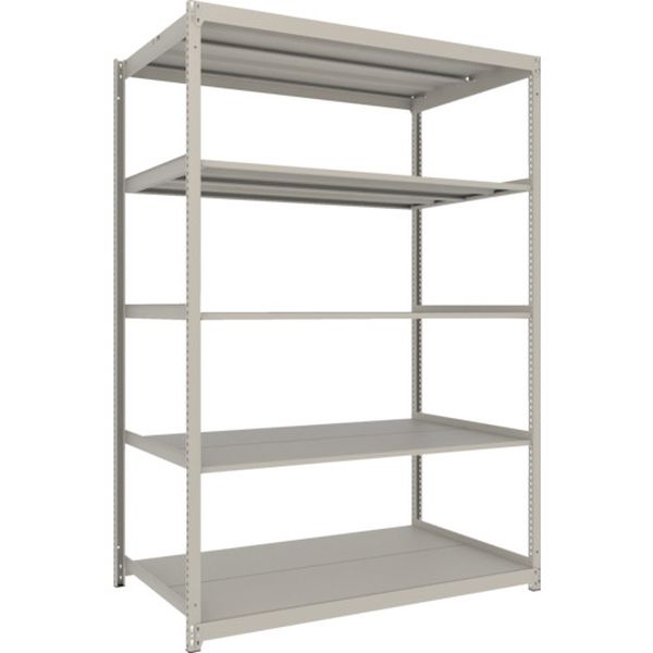 【メーカー在庫あり】 スチールラック 薄型ラック(耐荷重100Kg)1800×595×H2400 5段単体 ネオグレー ネオグレー UL8665 JP店