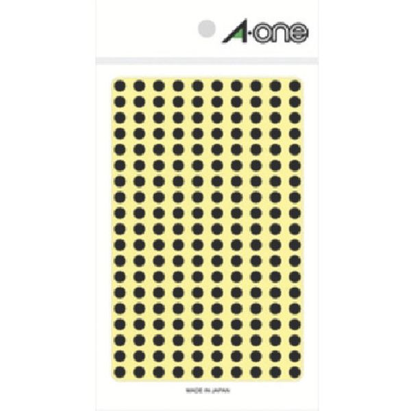 【メーカー在庫あり】 スリーエム 3M エーワン(TM) カラーラベル 丸型 5mmΦ 黒 (9枚入) 07069 JP店
