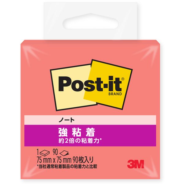 【メーカー在庫あり】 654SSGU スリーエム 3M ポストイット(R) 強粘着ノート グアバ 654SS-GU JP店