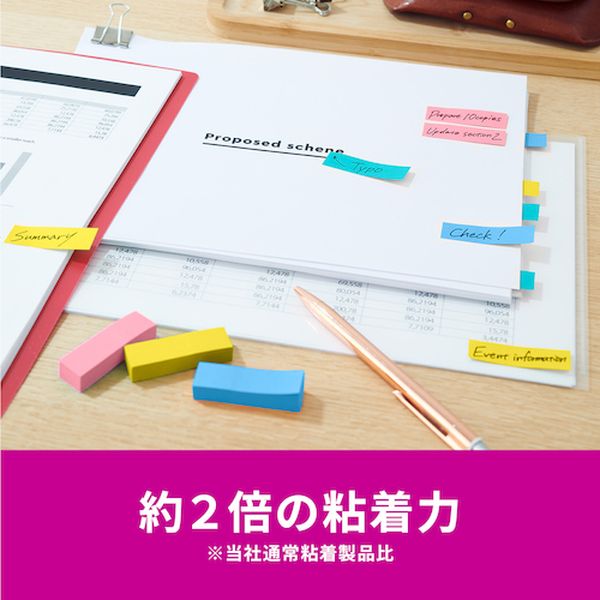 株式会社ヒロチー商事 楽天市場店の【メーカー在庫あり】 7001SSMC3N スリーエム 3M ポスト・イット 強粘着見出し マルチカラー3 増量パック 7001SS-MC-3N JP店｜アングル3