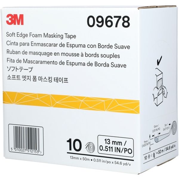 【メーカー在庫あり】 スリーエム 3M ソフトテープ 13mm径×5m (10巻入) 9678 JP店
