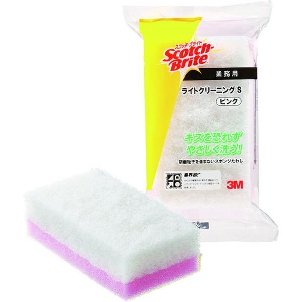 【メーカー在庫あり】 LCLSPIN スリーエム 3M スコッチ・ブライト ライトクリーニングたわしS ピンク 1..