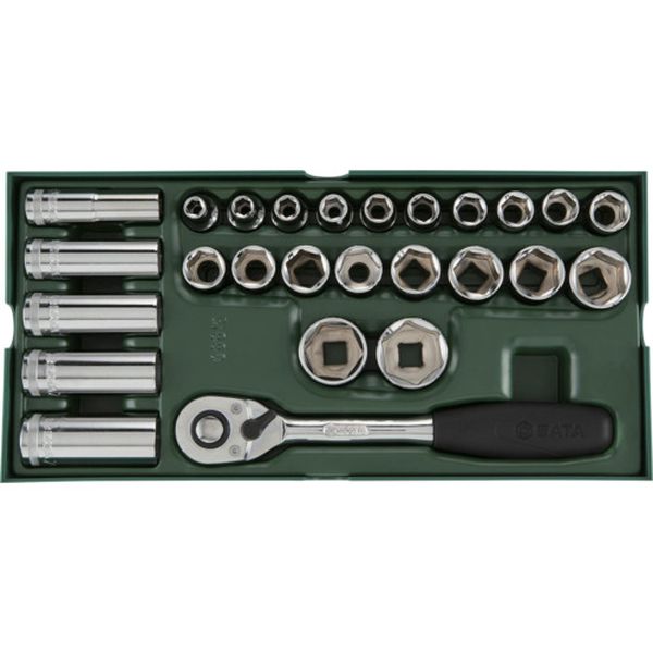 Tool Kits - 【メーカー在庫あり】 SATA社 SATA 6角ソケットレンチセット 差込角12.7mm(26点) トレー入り 09915 JP店