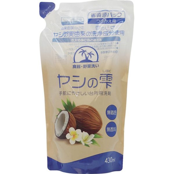 ・手肌にやさしい台所用洗剤です。・無香料・無着色です。・容量(ml)：430・香り：無香料・希釈倍率(倍)：1・標準使用濃度：水1Lに対して1.5ml(料理用小さじ1杯は約5ml)・容器種類：詰替パウチ・タイプ：詰替用・生産国 日本・JANコード 4901329271934・質量 450g・コード：685-2376 ・品目：203107C203107-C楽天 JP店