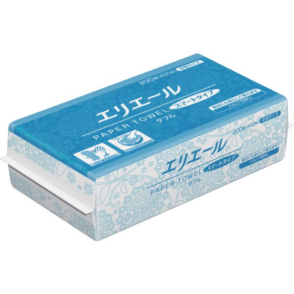 Tissue - 【メーカー在庫あり】 (株)EBS エリエール ペーパータオル スマートタイプ ダブル中判 21001287 JP店