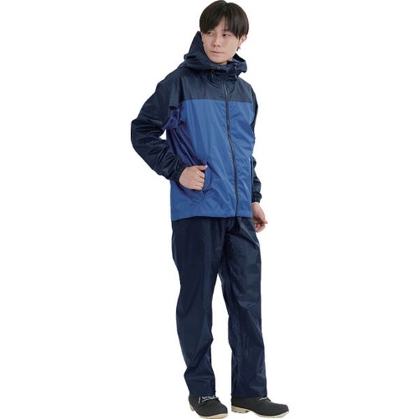 Rakuten - 【メーカー在庫あり】 343045M (株)カジメイク カジメイク 3430 ライトシールドレインスーツ ブルー M 3430-45-M JP店
