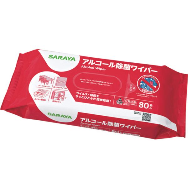 【メーカー在庫あり】 サラヤ(株) サラヤ アルコール除菌ワイパー80枚入 42461 JP店