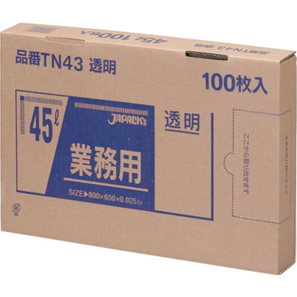 �ڥ᡼�����߸ˤ���� (��)����ѥå��� ����ѥå��� ��̳�ѥݥ��� 45L100��BOX Ʃ�� ����0.025mm TN43 JPŹ