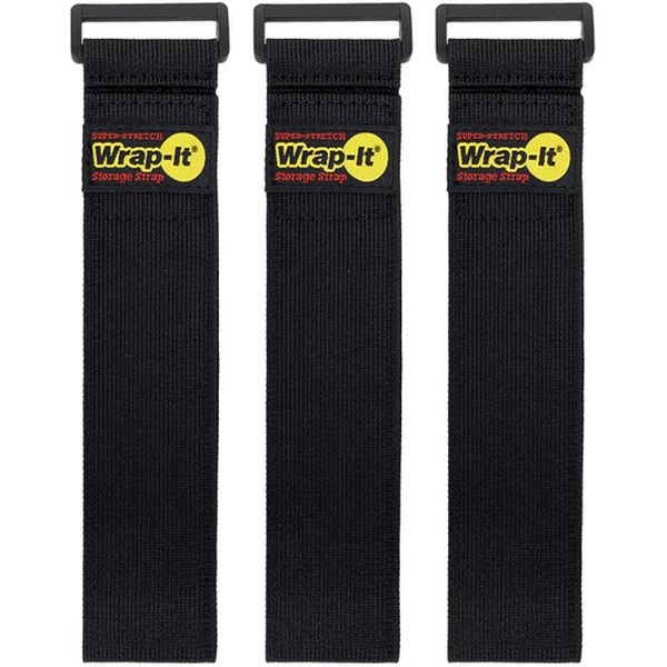 【メーカー在庫あり】 70318B JJAAMM社 WrapーIt 配線コード用伸縮性収納ストラップ 18インチ 黒 703-1..