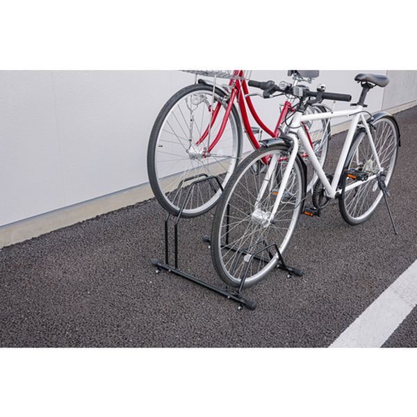 株式会社ヒロチー商事 楽天市場店の【メーカー在庫あり】 BYS2R アイリスオーヤマ(株) IRIS 206338 自転車スタンド(2台用) ブラック BYS-2-R JP店｜アングル2