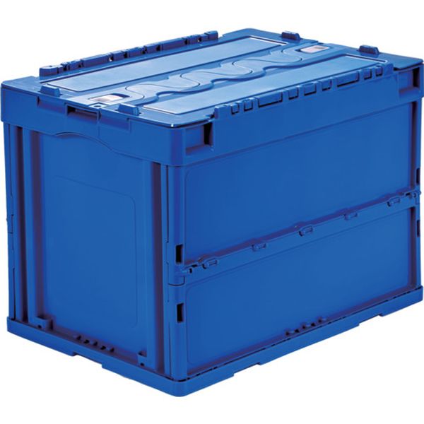 【メーカー在庫あり】 CRSC60NDB オリコン 折りたたみコンテナ60L スライドロックフタ付 ダークブルー ..