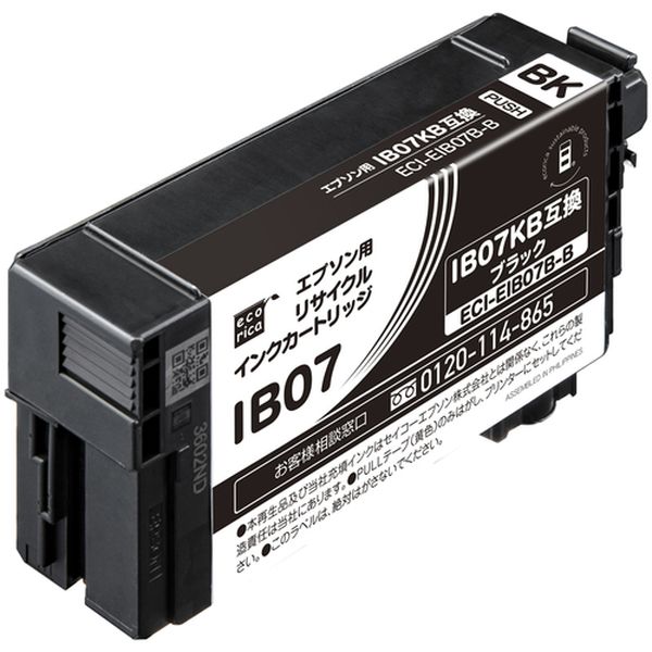 【メーカー在庫あり】 ECIEIB07BB (株)エコリカ エコリカ IB07KB互換リサイクルインクカートリッジ ブ..