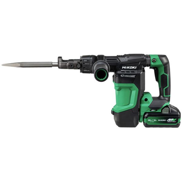 ・小型・軽量がいろいろな姿勢での取り回しを楽にします。・当社AC機H41SA4と同等のハツリ性能で、効率が良い作業ができます。・プッシュボタン式変速スイッチで、打撃力が4段階に調整でき、タイル剥がしなどの軽作業から、コンクリート破砕などの重作業まで、幅広い用途に対応しています。・防振ハンドルで快適に作業ができます。・小型・軽量で、トップクラスのハツリ性能を有し、六角軸のビットが取り付け可能なコードレスハンマです。・コンクリートの破砕、ハツリに。・角出し、砂利道の穴掘り、突き固め、溝切り、切断、はがし、面荒しに。・打撃数(min［［の-1乗］］)：1500〜2880・電源(V)：36・シャンク形状：六角・縦(mm)：425・横(mm)：95・高さ(mm)：248・打撃エネルギーJoule(ジュール)：10・振動3軸合成値(m/s2)：10.6・直流ブラシレスモーター・アグレッシブグリーン・動力源：DC・使用可能蓄電池：BSL36A18、BSL36A18B、BSL36A18X、BSL36A18BX、BSL36B18、BSL36B18B、BSL36B18X、BSL36B18BX、BSL36C18・サイドハンドルタイプ：バー形・本体：樹脂・電池パック(BSL3618BX)×2個・充電器(UC18YDL2)・ケース・ブルポイント(六角シャンク、全長280mm)・サイドハンドル・電池カバー・生産国 中国・JANコード 4966376413423・質量 5.500kg・コード：645-8284 ・品目：H3641DB2WPZH3641DB(2WPZ)楽天 JP店