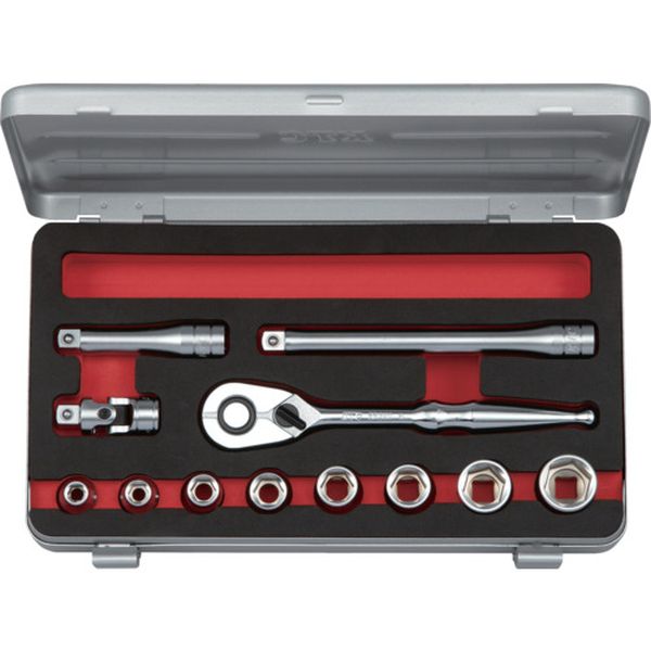 【メーカー在庫あり】 京都機械工具(株) KTC 9.5sq.ソケットセット(六角)［12点］ TB312A JP店