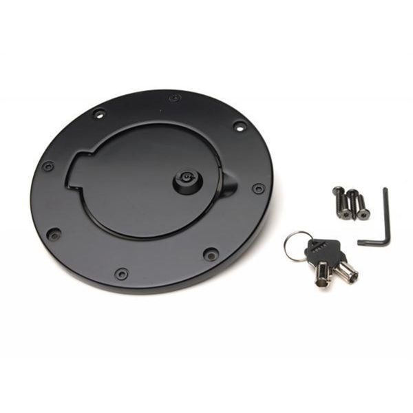  Rampage 2007-2018 Jeep ラングラー(JK) Billet Style Gas Cover - Black ram85007 JP店