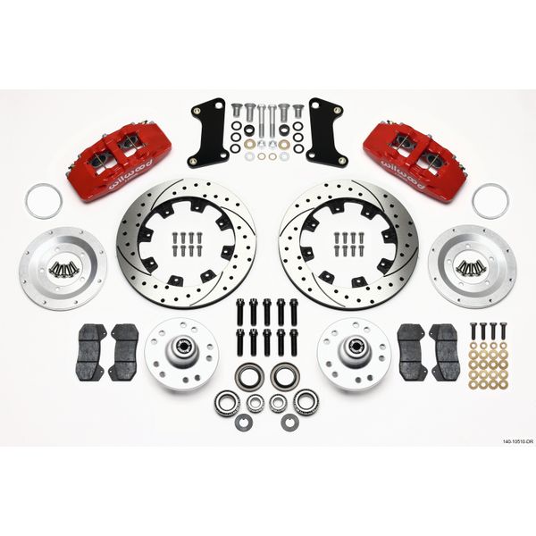  Wilwood Dynapro 6 フロント Hub Kit 12.19in Drilled Red 67-69 Camaro (*Line Kit Needed*) wil140-10510-DR JP店