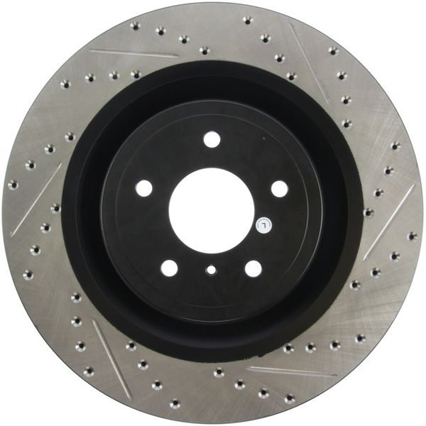 【USA在庫あり】 StopTech Infiniti G37 / ニッサン 370Z SportStop Slotted & Drilled フロント Left Rotor sto127.42100L JP店