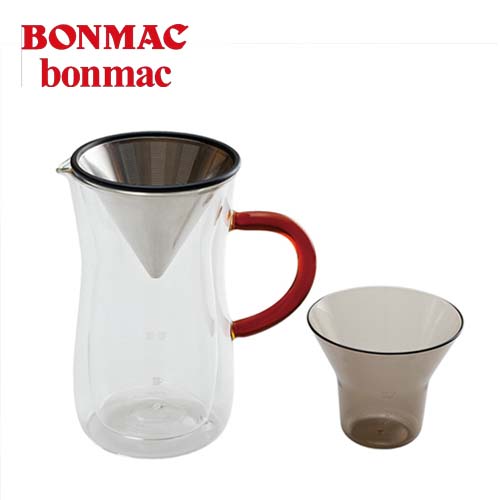 【bonmac ダブルコーヒーカラフェセット】【コーヒー器具】ドリッパー ペーパー不要 エコ カップ
