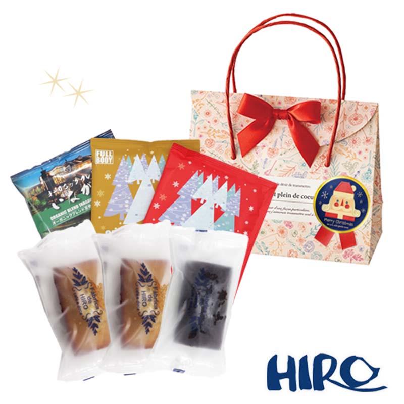 コーヒーギフト【クリスマス限定】フィナンシェ 3個とドリップコーヒー3個セット（選べるリボンバッグ..