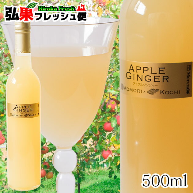 アップルジンジャー　500ml【mercado】りんごジュース 生姜入り 国産 冷やしてもホットでも スムージー..