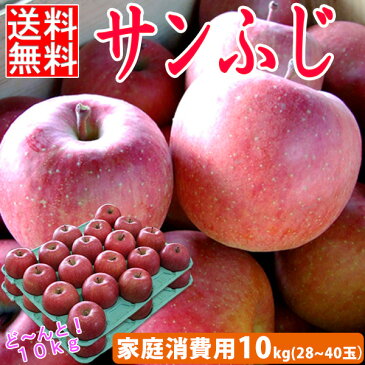 【家庭消費用】サンふじ 約10kg前後 28個〜40個入【送料無料】【りんご 10kg 訳あり】【りんご 訳アリ 10kg】【青森 りんご 10kg】【りんご 10kg 送料無料】【訳ありりんご 送料無料】