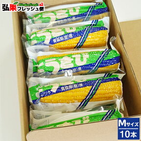 嶽きみ 真空パック Mサイズ10本入り　とうもろこし　ギフト箱入り 青森県　トウモロコシ　パック　そのまま　食べたい時にすぐに食べれる便利な真空パック　弘果 お中元　お歳暮　母の日　父の日