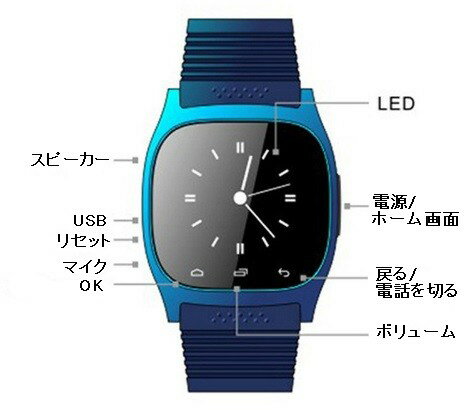 スマートウォッチ M26 《ブラック》[スマホ][定形外郵便、送料無料、代引不可]