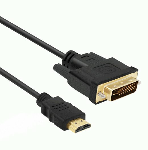 HDMI-DVI 変換ケーブル 1m ブラック タイプAオス- DVI24pinオス[ゆうパケット発送、送料無料、代引不可]