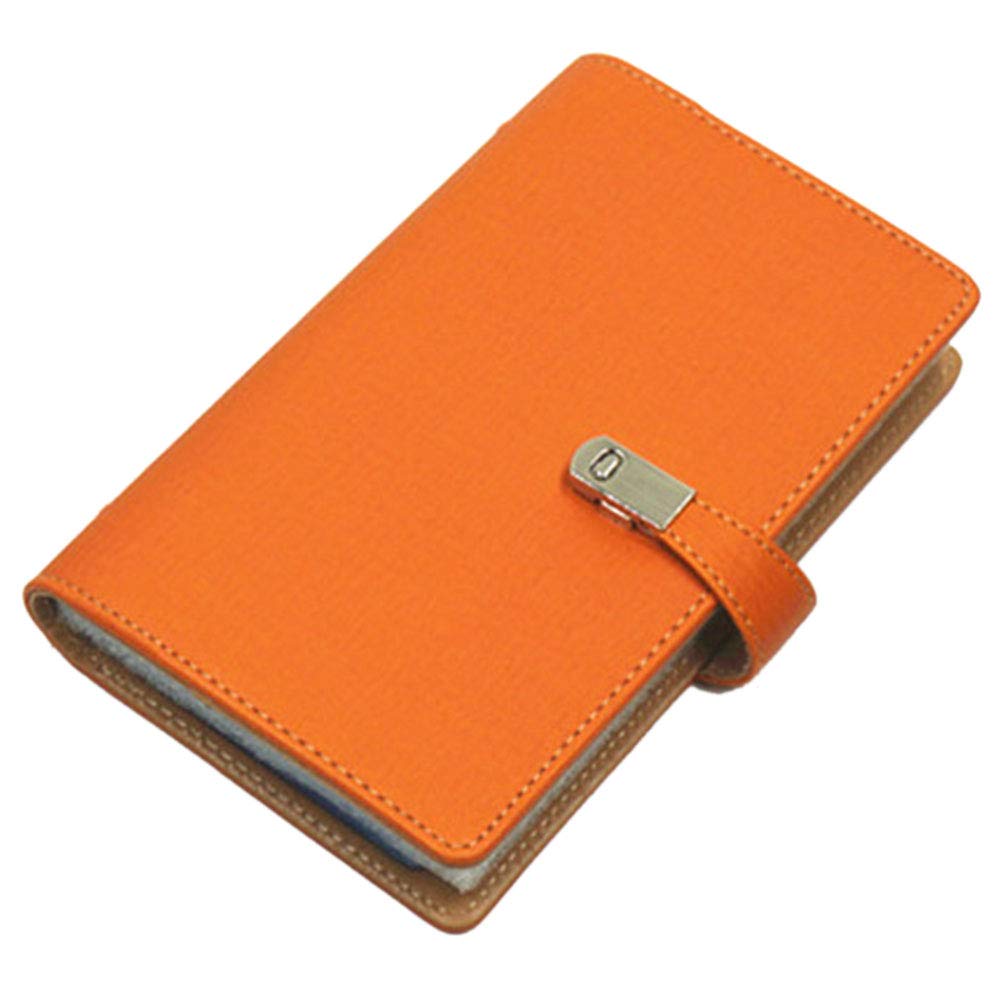 名刺ホルダー 240枚収納 《オレンジ》 名刺入れ カードホルダー カードケース ビジネス シンプル PUレザー 名刺ファイル 大容量[ゆうパケット発送、送料無...