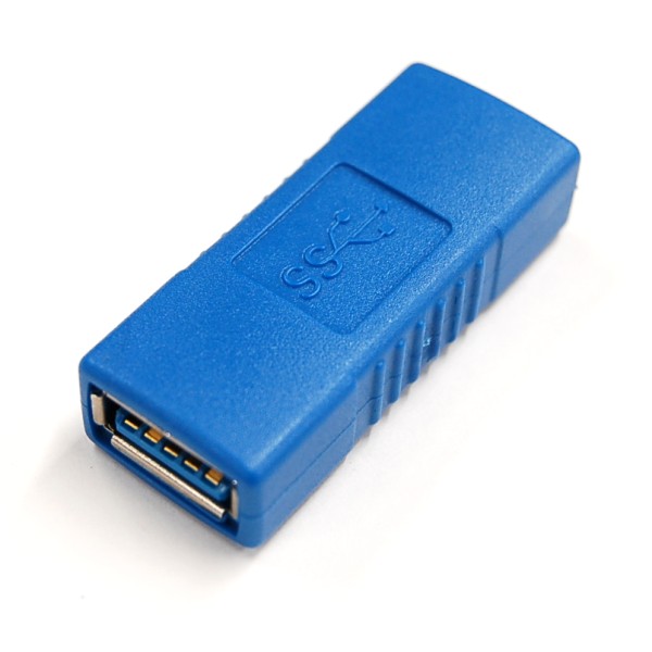 USB3.0 変換アダプター 《ブルー》 USB3.0A(メス)-USB3.0A(メス) 延長 アダプター LY-8013-BL[定形外郵便、送料無料、代引不可]