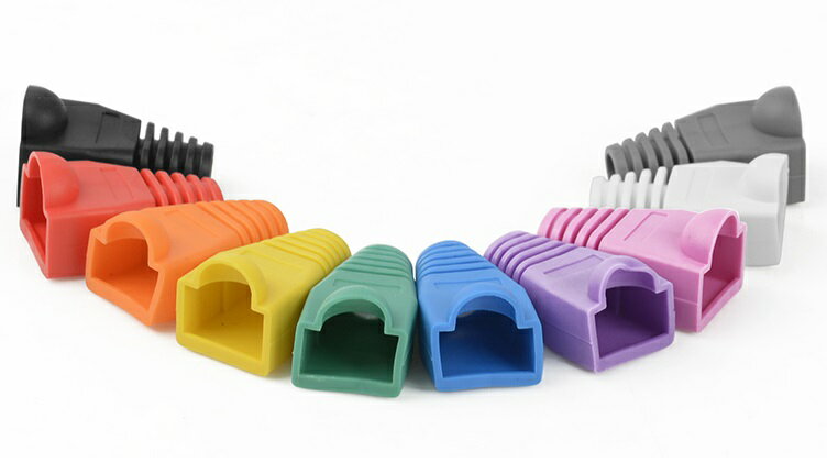 RJ45コネクターカバー 《カラーランダム》《同色》100個セット LANケーブル コネクター カバー 8極8芯[ゆうパケット発送、送料無料、代引不可]