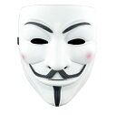 厚手マット(ver) V for Vendetta ガイフォークス アノニマス 仮面マスク 《ホワイト》 仮装 コスプレ 定形外郵便 送料無料 代引不可