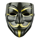 アイライン(ver) V for Vendetta ガイフォークス アノニマス 仮面マスク 《ブラック》 仮装 コスプレ 定形外郵便 送料無料 代引不可