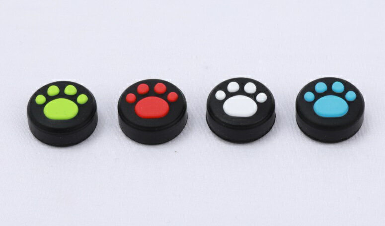 アナログジョイスティックカバー Switch用 2個セット 肉球 《ブルー》 保護 キャップ グリップ ジョイコン スイッチ [定形外郵便、送料無料、代引不可]