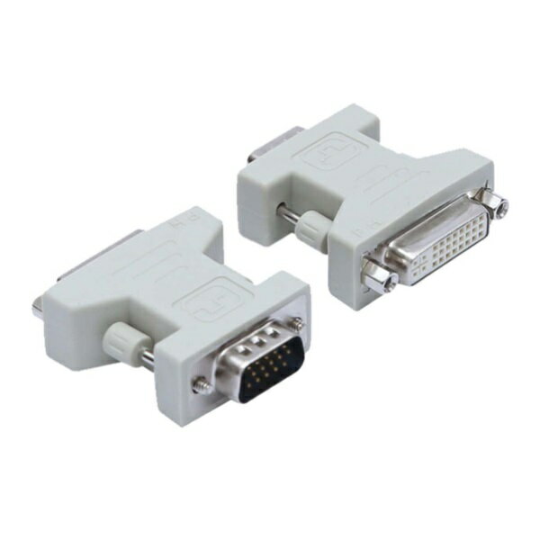 DVI-I 29pin(24 5) メス - VGA 15pin オス 変換アダプタ 《ホワイト》 29pin D-SUB アダプター 定形外郵便 送料無料 代引不可