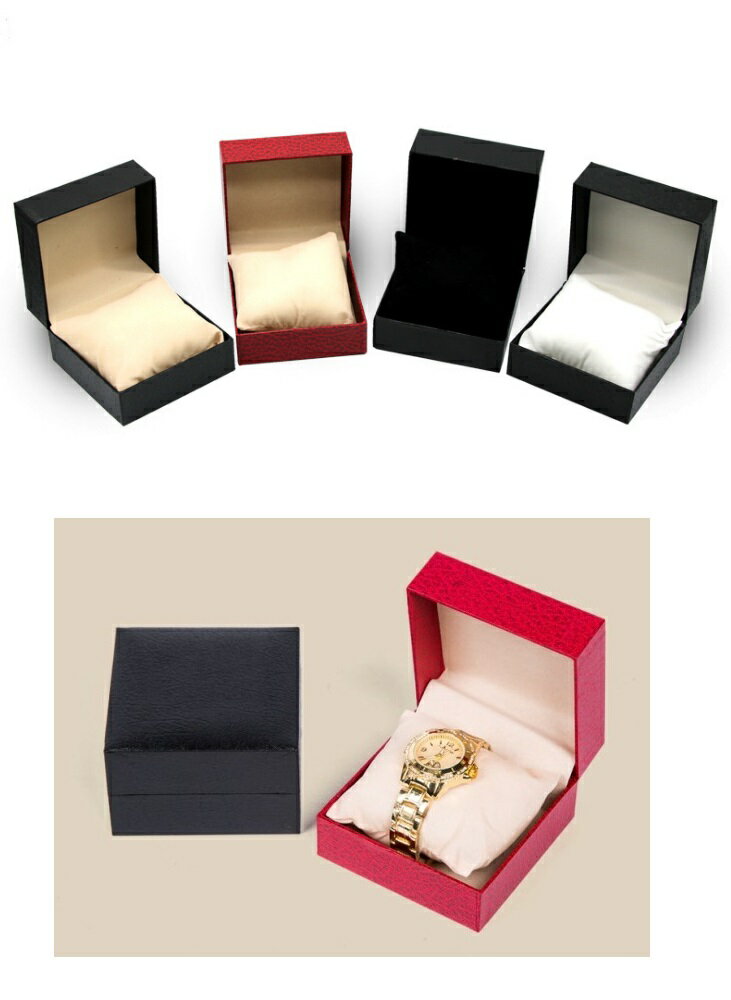 腕時計 収納ボックス 《ブラック×ベージュ》 1本用 プレゼント用 ギフトボックス ...