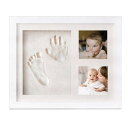 手形足形 ベビーフォトフレーム 《ホワイト》 赤ちゃん 手型 足型 ベビーフレーム 写真立て 出産祝い 内祝い