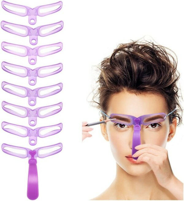 眉毛テンプレート 8種類 商　品　説　明 眉を描くのが苦手な方でも楽々きれいな眉を描くことができます。 8種類のテンプレートがあり、眉に合わせて適切な形を選択できます。 人間工学に基づいた持ちやすいハンドルとストラップで正確な位置に合わせら...