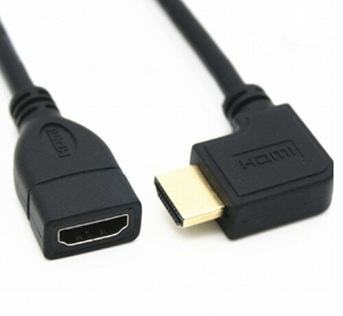 HDMI 延長ケーブル 右L型 HDMIオス-メス HDMIケーブル L字型 延長 ケーブル