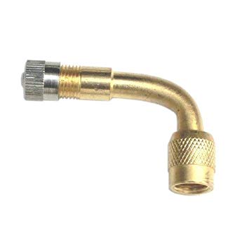 バイク用 車用 エクステンション エアバルブ 《90度》 《ゴールド》 エアーバルブ オートバイ 二輪[定..