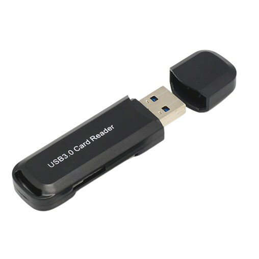 USB3.0カードリーダー 《ブラック》 高速伝送 MicroSDXC MicroSDHC MicroSDカード対応[定形外郵便、送料無料、代引不可]