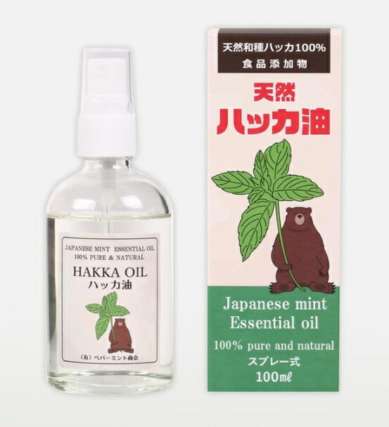 天然ハッカ油 スプレー式 100ml 食品添加物 日本製[定形外郵便 送料無料 代引不可]