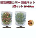 植物保護カバー 2個セット 0.8×0.8m 防虫ネット 虫よけカバー メッシュ 防鳥 保護袋 園芸用 鉢植え プランター用[定形外郵便、送料無料、代引不可]